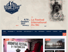 Tablet Screenshot of highfive-festival.com